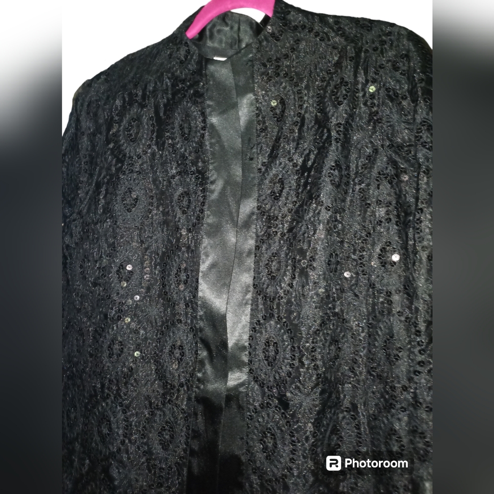 Chico Black Sequence Evening Jacket - image 4